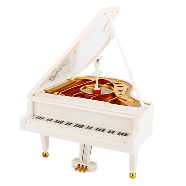 Boîte à Musique Danseuse de Ballet Piano Boîte à Musique Classique Fée Dansante Boîte Musicale Rotative Ballerine Boîte à Musique pour Ameublement Maison Ornements de Studio Photo Cadeau d'Anniversaire (Blanc)