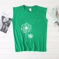 thumbnail image 3 of VEKDONE Camisoles d'Été Sans Manches pour Femmes à Imprimé Pissenlit, Coupe Ample, Col Ras du Cou, Débardeurs de Détente, Mode, Plein Air, Plage, Vert, Petit, 3 of 4