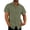 Army Green, variant on Men's Fashion Solid Color Cotton Linen Double Pocket Casual Shirts Short Sleeves