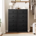 thumbnail image 4 of GUNAITO Commode Haute pour Chambre avec 5 Tiroirs Commode Bac de Rangement en Tissu Noir, 4 of 10