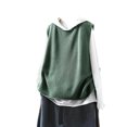 thumbnail image 2 of Women's Solid Color Knitted Vest Loose Large Sized Versatile Coat for Layering over Shirts or Tees, Soft Knit Fabric, 2 of 5