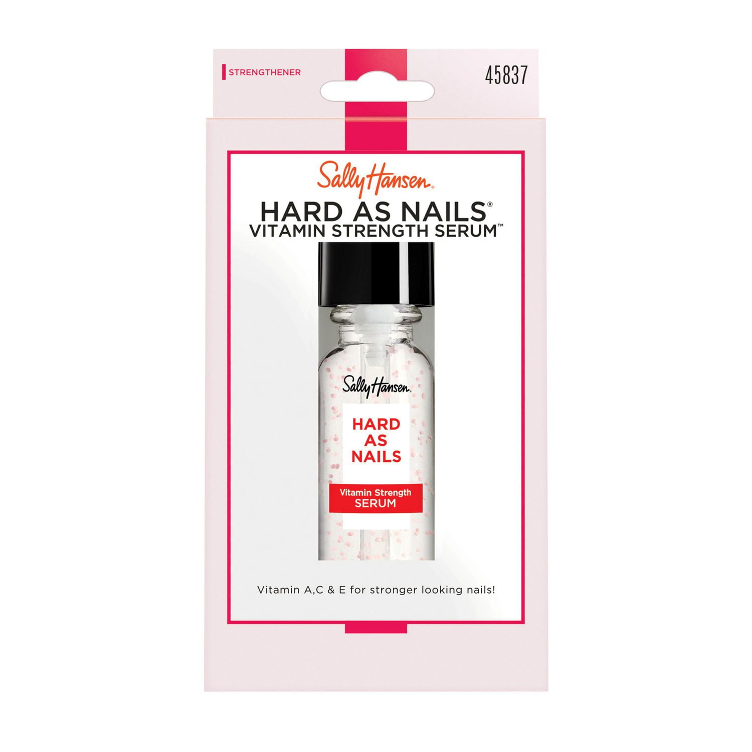 Sally Hansen Hard as Nails® Vitamin Strength Serum™, soin réparateur en profondeur, protection durable pour les ongles et les cuticules, sérum de soin pour les ongles enrichi en vitamines A, C et E