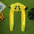 thumbnail image 3 of Pikachu Pikachu Hat Rabbit Ear Moving Jumping Hat Funny Bunny Plush Hat Cap V1, 3 of 5