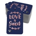 thumbnail image 1 of Inkdotpot 50 Pack Real Rose Gold Foil Paper Tags Love Is Sweet Wedding Favor Hang Tag, 1 of 6
