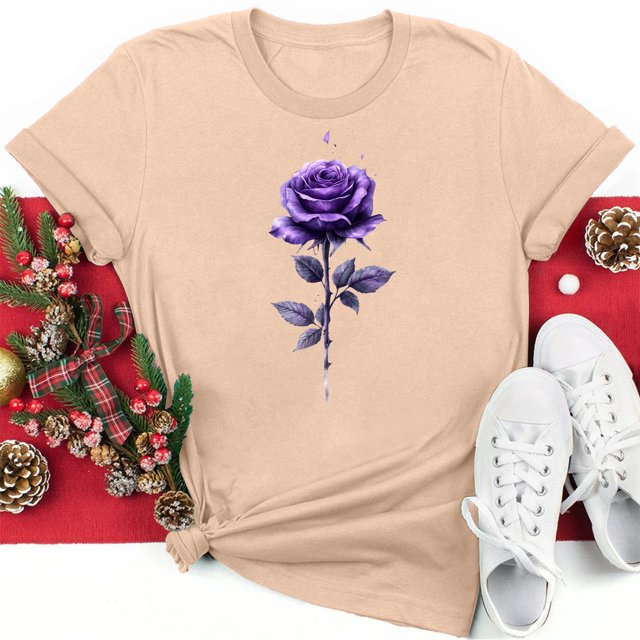 Meichang T-Shirts de la Saint-Valentin pour Femmes, T-Shirts Doux à Imprimé Valentines Day, Hauts Mignons, T-Shirts de Fête, Manches Courtes, Col Rond, T-Shirts, Mode 2025