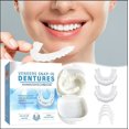 thumbnail image 1 of Dvkptbk tooth socket 2Pc One Upper Teeth One Lower Teeth Dentals Veneer Comfortable Fits Flexible White Denture Top Veneer Denture Accessory Suitable for Both Men and Women, 1 of 9
