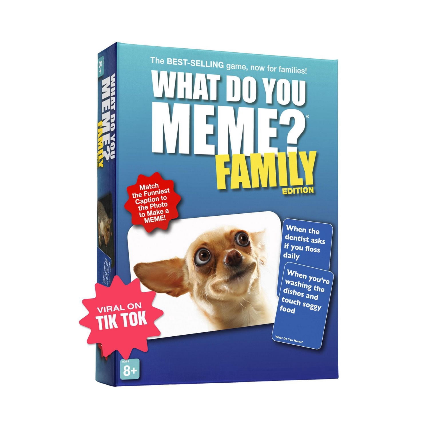 What Do You Meme? Family Edition by Relatable, Family Games for Kids 8+, Includes 300 Caption Cards and 108 Photo Cards, Ages 8+