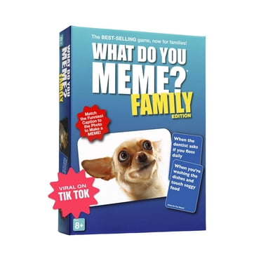 What Do You Meme? Édition Famille par Relatable , Jeux familiaux pour enfants de 8 ans et plus, comprend 300 cartes légende et 108 cartes photo, pour 8 ans et plus