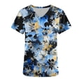 thumbnail image 4 of Pisexur Womens Scrub Tops Boasting Colorful Floral Prints Along With Short Sleeve Scrub Tops Suitable for Nursing Uniforms With Convenient Pockets, 4 of 4