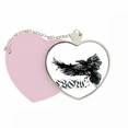 thumbnail image 1 of Crow Flying Letter Gothic Wings Mirror Travel Purse Makeup Heart Pink, 1 of 4