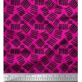 thumbnail image 1 of Soimoi Pink polyester Crepe Fabric Brush Stroke Abstract Fabric Prints By Yard 52 Inch Wide, 1 of 3