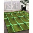 thumbnail image 3 of Ahgly Tapis Rectangulaire Lavable en Machine Intérieur Transitionnel Vert Armée, 4 Pieds x 6 Pieds, 3 of 7