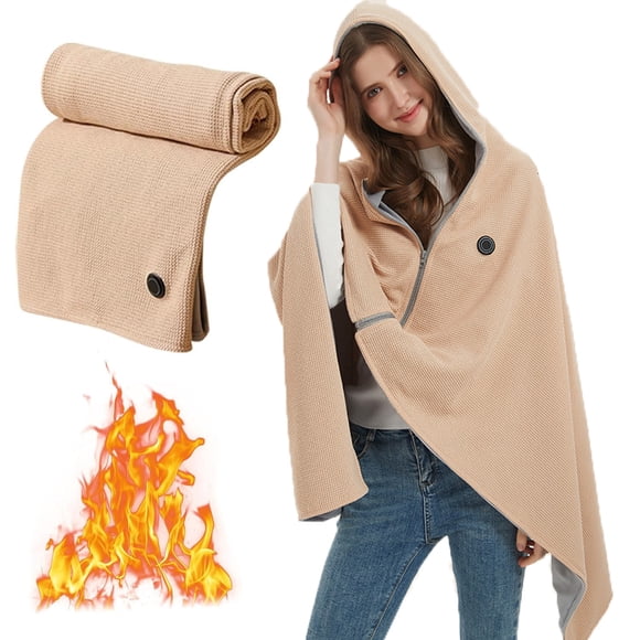 Sentmoon Heated Blanket Electric Throw Blanket USB Heated Blanket Heated Throw Blanket USB Throw Blanket with Zipper Wearable Portable Throw Wrap Washable for Bed, Mattress, and All-Night Use