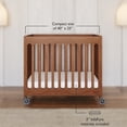 thumbnail image 2 of Foundations Boutique Compact Folding Crib 3 Pack for Hotels, Cherry, 2 of 7