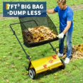 thumbnail image 3 of BeesClover 21-Inch Push Lawn Sweeper,7 Cu. Ft. Large Capacity Collection Bag,4 Spinning Brushes, Adjustable Height, Durable Steel Frame with Rubber Wheels, 3 of 6