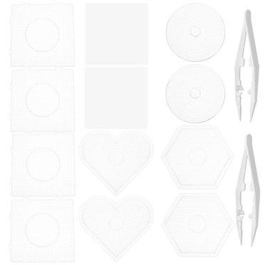 Fun and Creative Fuse Beads Boards in Assorted Colors for Kids Use with Interlocking Design Plastic 5mm Craft Beads Compatible
