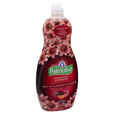 Liquide vaisselle Palmolive Ultra Strength, formule améliorée, efficace contre la graisse, technologie anti-odeurs, parfum Fruit de la Passion et Mandarine, 591 mL