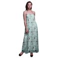 thumbnail image 1 of Bimba Robe à Bretelles Smockée en Georgette pour Femmes à Imprimé de Fleurs et de Chardonnerets Dorés - Très Grand, 1 of 7