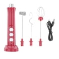 thumbnail image 1 of jifeng Handheld Electric Milk Frother Mixer Blender Egg Beater for Matcha Red, 1 of 9