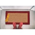 thumbnail image 2 of Tapis de Porte avant Abrité en Fibre de Coco 24x13 Naturel-Bordure Rouge, 2 of 5