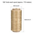 thumbnail image 2 of Unique Bargains 186 Yards 210D/1mm Leather Sewing Thread Polyester Waxed Cord, Sand, 2 of 5