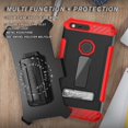 thumbnail image 4 of RED BEYOND CELL TRI-SHIELD RUGGED CASE COVER with KICKSTAND + BELT CLIP HOLSTER + LANYARD STRAP + CREDIT CARD POCKET FOR GOOGLE PIXEL XL 5.5", 4 of 9