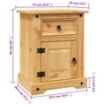 thumbnail image 4 of vidaXL Table de Chevet Pin Mexicain Gamme Corona 53x39x66 cm, 4 of 5