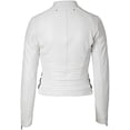 thumbnail image 2 of Veste Blanche Femme Veste de Motard en Cuir Femme Veste de Moto en Cuir Femme Veste de Moto Femme Veste d'Équitation pour Femme Veste en Cuir Blanche Femme Taille m, 2 of 3