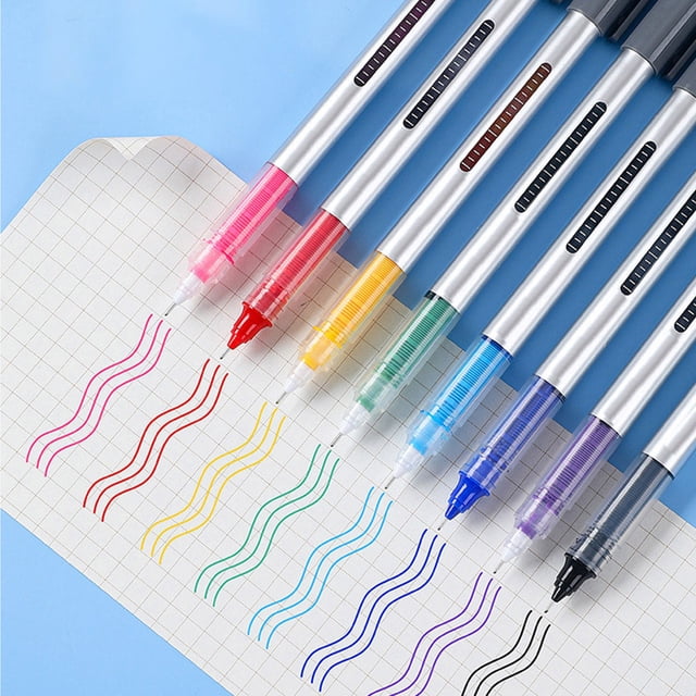 CQCYD Colored Gel Pens 0.5mm, 8-Pack Liquid Ink Refill Rollerball Pens, 40ml High-Capacity Multicolor Plastic Pens for Notebook Journal Writing, Office Study Supplies, Note Taking & Art Projects