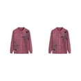 thumbnail image 2 of Youkk Middle-Aged And Elderly Sweater Exquisite Workmanship And Wide Application Warm Middle-aged Clothes pink 2Set, 2 of 6