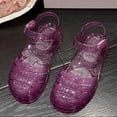 thumbnail image 2 of Sandales en Gelée pour Fille, Chaussures de Course pour Filles Taille 4, Bout Fermé pour Filles, Espadrilles Princesse pour Filles Taille 1, Chaussures d'Été pour Robe, Chaussures de Plage Taille 6, Sandales Plates pour Filles, 2 of 9