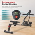 thumbnail image 2 of Sunny Health & Fitness SMART Compact Adjustable Rowing Machine, 12 Levels Adjustable Resistance, Complete Body Workout, Connect via Bluetooth with Exclusive SunnyFit App - SF-RW1205SMART, 2 of 7
