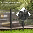 thumbnail image 4 of Outsunny Picket Metal Garden Fence 5 ft Outdoor Fencing with Feet, Brown, 4 of 9