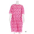 thumbnail image 1 of Women's Adaptive Flannel Backwrap Gown (Large, Colorful Polka Dots with Pink Background - 01), 1 of 1