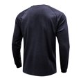 thumbnail image 4 of Innerwin Blouse Long Sleeve Mens Summer Tops Beach Solid Color Casual T Shirts Navy Blue L, 4 of 6