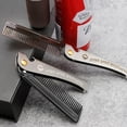 thumbnail image 3 of Steel Beard and Mustache Comb Folding Fine Pocket New Teeth M3H3, 3 of 6
