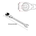 thumbnail image 2 of Metric Open Head Ratcheting Wrench , Metric Spanner With 72 Teeth, Vanadium Steel Tubing Ratchet, 2 of 2