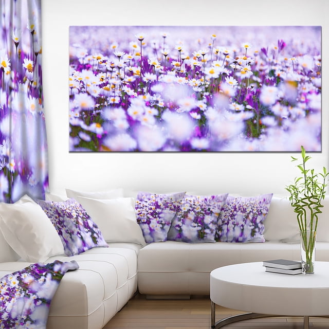 Daisy Field Photography Panorama - Floral Canvas Art Print