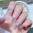 thumbnail image 4 of 8Pcs Clou Strass Exquis Bricolage Léger Double Couche Papillon Ornement pour les Femmes, 4 of 8