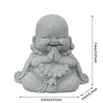 thumbnail image 3 of Zen Buddha Statue Small Stone Meditation for Home Garden Feng Shui Desktop Ornament, 3 of 4