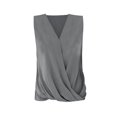 thumbnail image 5 of Pompotops Fashion Woman Causal V-Neck Solid Blouse Sleeveless T-Shirt Summer Tops, 5 of 5