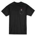 thumbnail image 1 of T-shirt Noir pour Homme avec Graphique de Chien Mignon à Poche Poitrine Gauche, 1 of 1
