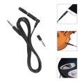 thumbnail image 2 of / 10 Feet Instrument Guitar Audio Cable 1/4-Inch 6.35mm Straight to Right Angle Plug Black ABS Jacket with 3 Adapters, 2 of 7