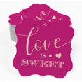 thumbnail image 2 of Inkdotpot Real Rose Gold Foil Love Is Sweet Wedding Tags Favor Bracket Shape Hang Pack Of 100 Paper Tags, 2 of 6