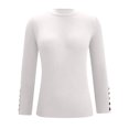 thumbnail image 4 of Pisexur Chandail Col Roulé pour Femmes Couleur Unie Pulls Courts pour Femmes Tunique Tricot pour Femmes Décontracté Manches Longues Pulls d'Automne Chandail Col Rond Hauts, 4 of 5