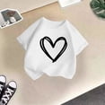 thumbnail image 5 of WEAIXIMIUNG T-Shirt Fille d'Anniversaire 4T Fille Enfant Mignonne Graphique Col Rond Manches Courtes Tee Été Décontracté T-Shirt 130, 5 of 5
