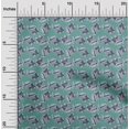 thumbnail image 1 of oneOone Cotton Silk Fabric Leaves & Floral Block Print Fabric BTY 42 Inch Wide, 1 of 4