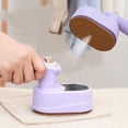 thumbnail image 1 of Portable Mini Steam Iron 40W with Foldable Rotatable Handle, 50ml Water Tank, Dry and Wet Ironing, Compact Travel Garment Steamer for Silk, Wool, Linen Fabrics, 1 of 8