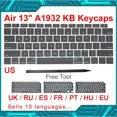 thumbnail image 2 of New A1932 Key Keycaps Keys Cap butterfly Keyboards Repair For Macbook Air Retina 13inch 2018 2019 Year Czech, 2 of 6