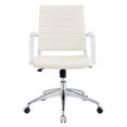 thumbnail image 2 of Modway Jive Chaise de Bureau à Dossier Mi-Haut, Réglable de 17,5 à 20 Pouces, Blanc, 2 of 10